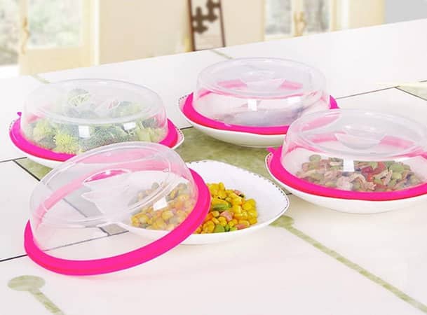 Food-grade Microwave Food Cover Plate Vented Splatter Protector Clear Kitchen Lid Safe Vent - Makes Your Food More Health and Delicious