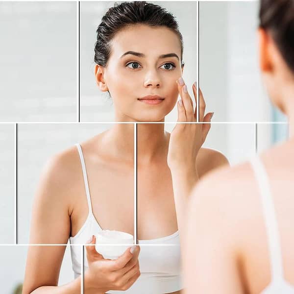 6x6 Inches Mirror Sheet Tiles Self-Adhesive Plastic Wall Stickers for Bathroom DIY Decor