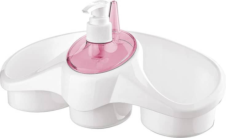 Titiz 3 in 1 Soap Dispenser and Sponge Holder Kitchen Kit