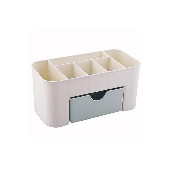 Makeup Organizer and Cosmetic Storage Box with Drawer and Compartments