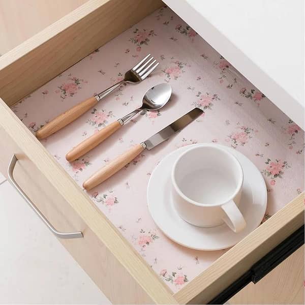 Shelf Paper Cabinet Drawer Liner for Kitchen, Table Mat, Fridge - Waterproof Pads