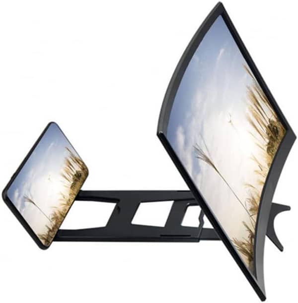 F3 Mobile Screen Magnifier 3D Enlarged Screen Display with Stand (27x16 cm)