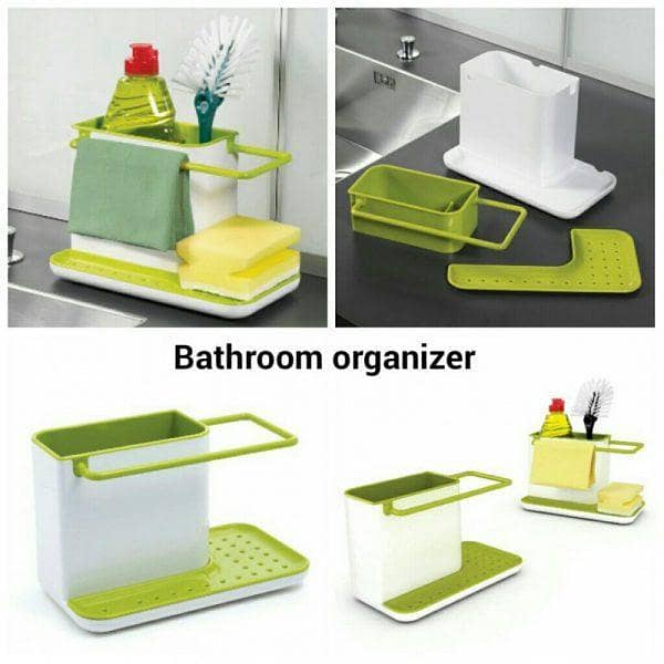 Storage Racks Sponge Holder Dish Storage Sink Self Bathroom Organizer Stands Soap - Storage Racks