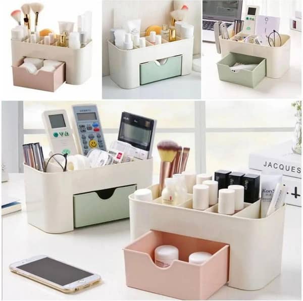 Bathroom Storage Box Shelf: Simple Plastic Organizer with Small Drawer for Makeup, Jewelry, and Accessories