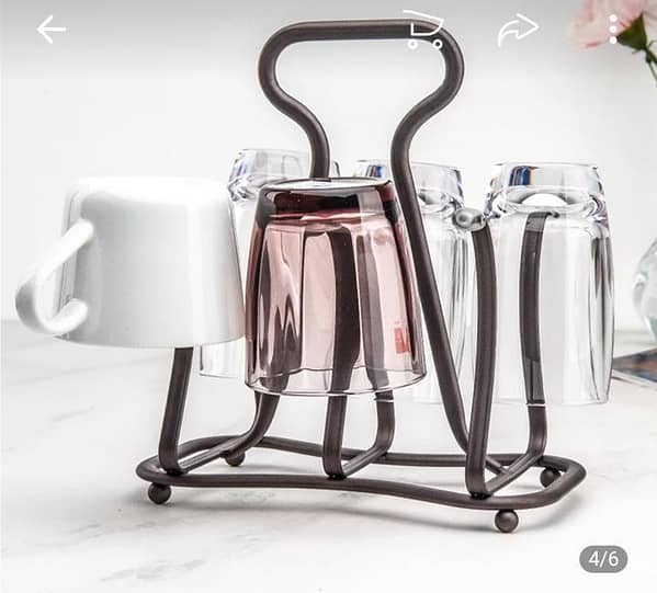 Portable Iron Cup Drain Rack and Storage Stand