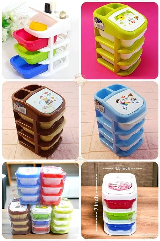 3-Drawer Plastic Free Standing Chest of Drawers, Multi-Color Finish, Frameless Sliding Doors