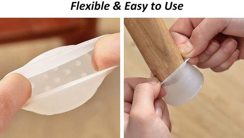 Furniture Silicon Protection Covers – Chair Leg Caps and Table Feet Pads, fits Round & Square Legs, Anti-Slip and Scratch Prevention, Pack of 12