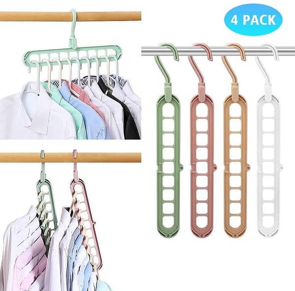 Multi-Function 9-Hole Space-Hanger Hangers Towel Organizers