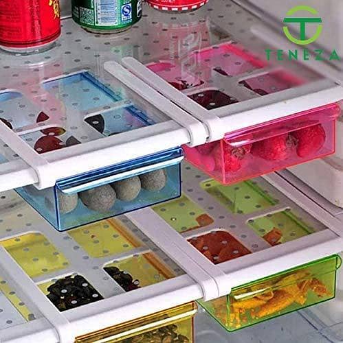 Refrigerator Parts & Accessories: Multi-Purpose Storage Rack Set with Sliding Drawer and Freezer Shelf