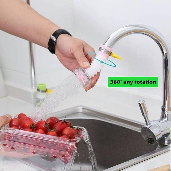 3 Pcs Rotating Splash-Proof Faucet Nozzle with Maifan Stone Filter for Kitchens, Sinks, Bathrooms, and Toilets