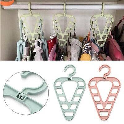 Magic 9-Holes Clothes Hanger Wardrobe Organizer for Space Saving and Multi-Functional Drying