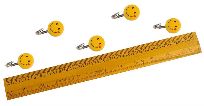 5 Emoji Self-Adhesive Hooks, Wall-Mounted for Back Door, Bathroom and Kitchen