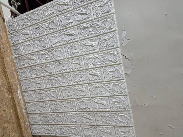 Wall Stickers 10pcs 3D Brick Foam Self-Adhesive Wallpaper, Removable and Waterproof Tile Panels for Bedroom, Living Room, TV Background