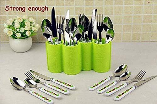 Plastic 5-Section Utensil Holder and Tableware Organizer