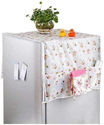 Fridge Caddy Transparent PEVA Dustproof Cover for Over-Door Storage