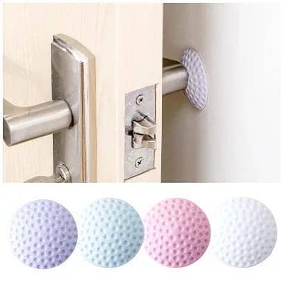 Door Knob Wall Protector Gray with Soft Cushioned Bumpers for Doors, Fridges, Cabinets