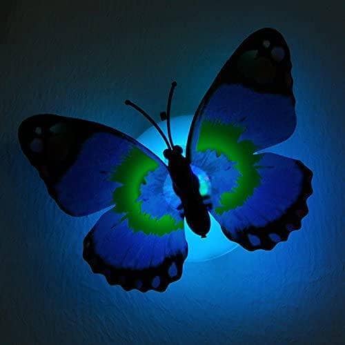 Pack of 2 Color-Changing Glow-in-the-Dark LED Butterflies Night Lights for Kids' Room