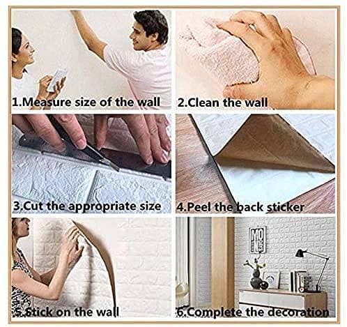 3D Wall Stickers: Brick Wallpaper, Synthetic Stone Removable 3D Foam Panels (PE Foam)