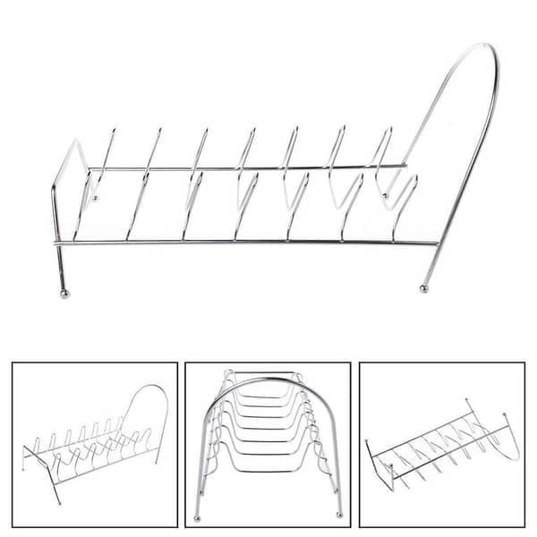 Dish rack, 7-slot, chrome-plated (holds dishes and bowls) - model: 7-slot
