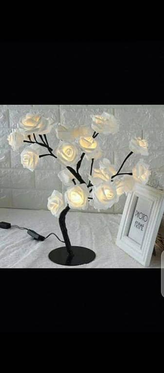 Home Room Decor 24 LEDs Rose Tree Table Lamp for Women, Teens, and Girls - Gift for Parties, Weddings, Christmas