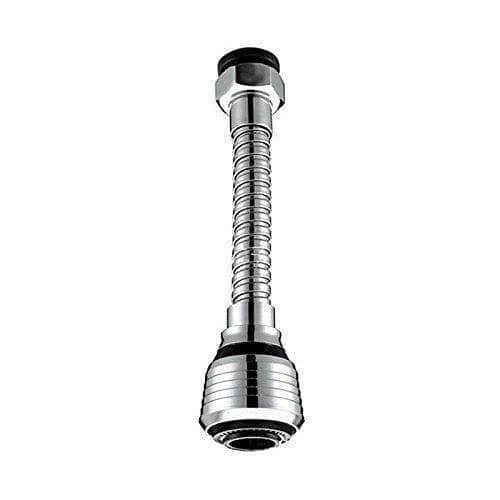 Pack of 3 Turbo Flex 360° Flexible Faucet Sprayer Water Extender (Silver, 6.5 x 1.5 x 1.5 Inches)
