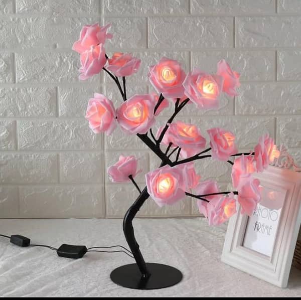 Home Room Decor 24LED Rose Tree Desk Lamp for Women, Teens, and Teens Girls – Gift for Parties, Weddings, Christmas