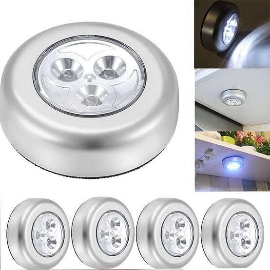 Pack of 5 LED Battery-Powered Wireless Night Light Sticks with Tap-Top On/Off for Closets, Cabinets, Counters and Utility Rooms (Cordless; Batteries Not Included)