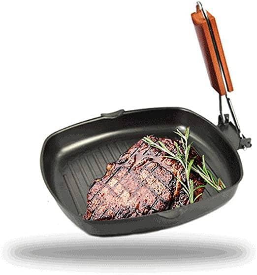 square cast iron grill pan,, Black