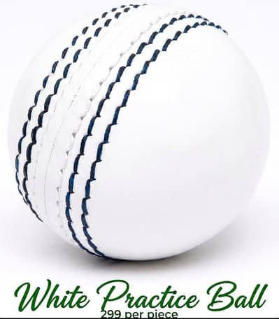 Red and White hard rubber cricket Ball- practice ball
