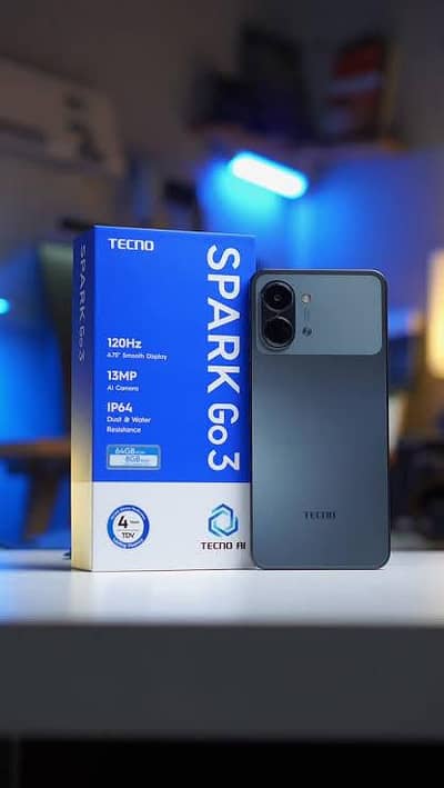 Tecno sprak go 3 pta approved box pack 6day used