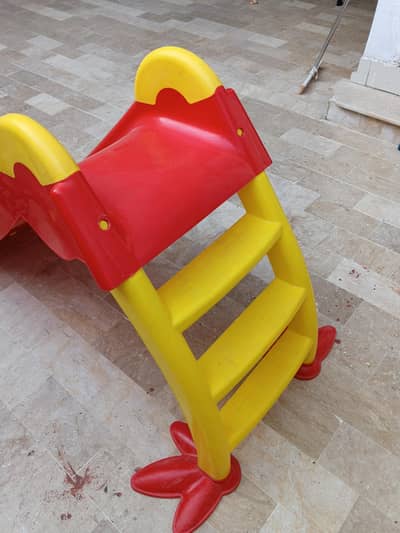 Kids' Vibrant Red & Yellow Garden Slide