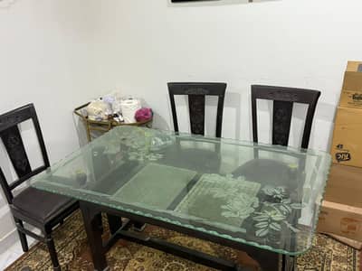 table with 6chairs (pure wood)