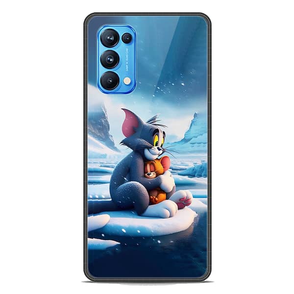 Oppo Reno 5 Pro 5G Premium Printed Glass Phone Case with Soft Border