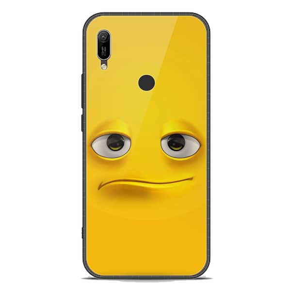Huawei Y6 2019 Premium Printed Glass Phone Case with Soft Border