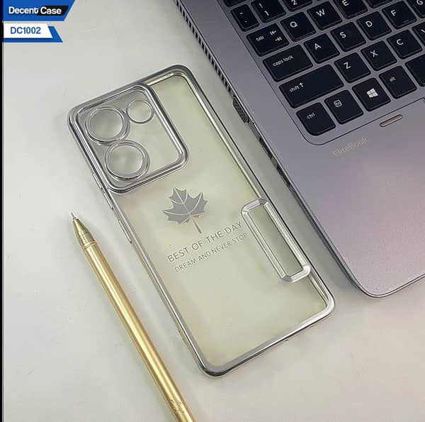 Soft Silicone Case for Tecno Camon 20 Pro with Electroplated Borders and Chrome Logo Hole