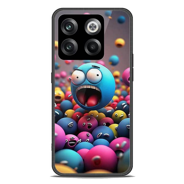Premium Printed Glass Phone Case with Soft Border for OnePlus 10T