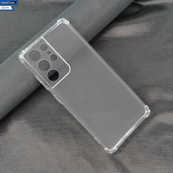 Transparent Soft Silicone Case for Samsung Galaxy S21 Ultra with Camera Protection