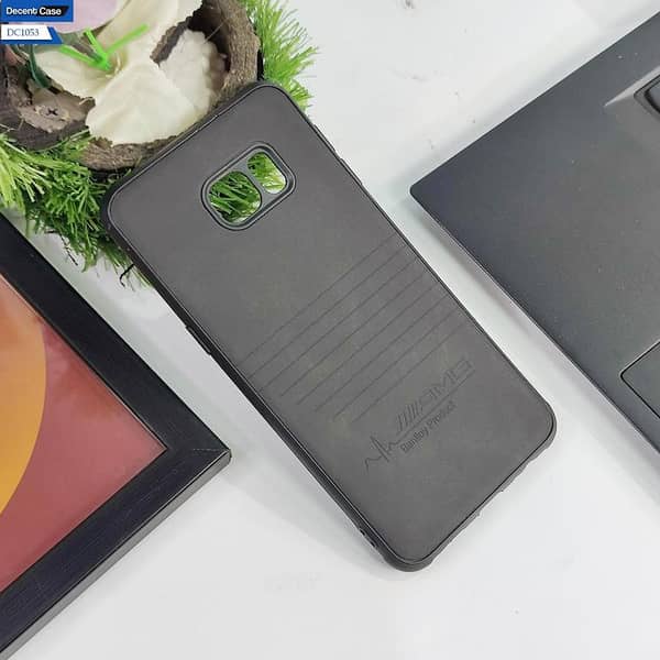 Samsung Galaxy S6 Edge Plus Leather Textured Shockproof Bumper Case with Soft Borders