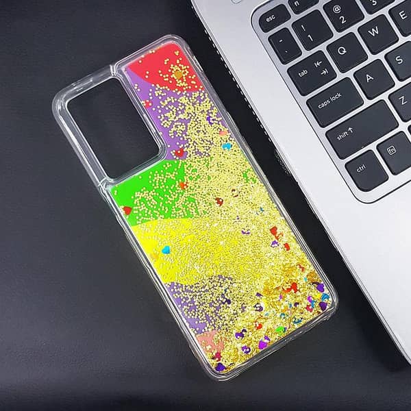 Oppo A77s Liquid Glitter Case with Soft Clear Border