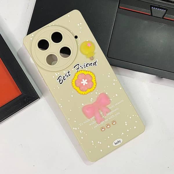 Tecno Camon 30S Off White Cover - 3D Butterfly Case for Girls