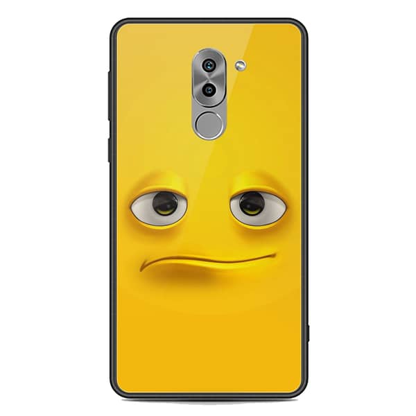 Huawei Mate 9 Lite Premium Printed Glass Phone Case with Soft Border