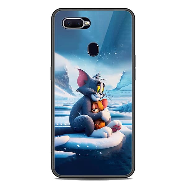 Oppo F9 Pro Premium Printed Glass Phone Case with Soft Edge