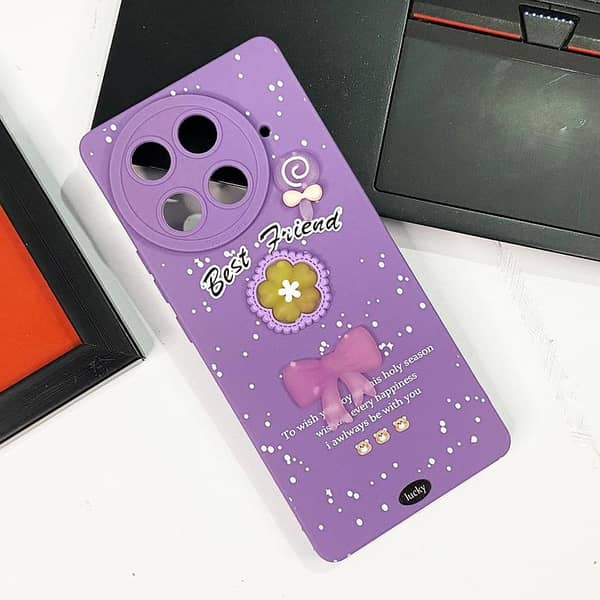 Purple 3D Butterfly Case for Girls - Tecno Camon 30S Cover