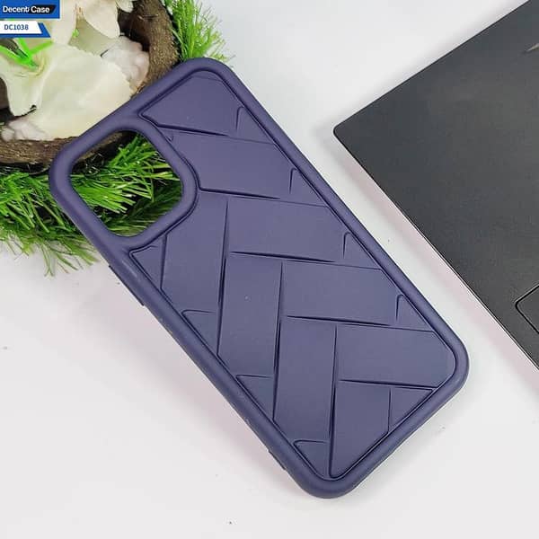 Silicone Back Case with Flex Waves Pattern for iPhone 11 Pro Max - Blue