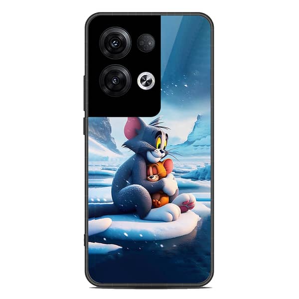 Oppo Reno 8 Pro Premium Printed Glass Case with Soft Border