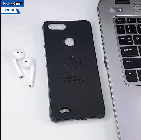 Tecno Pop 2 F Leather Texture Case with Soft Edges