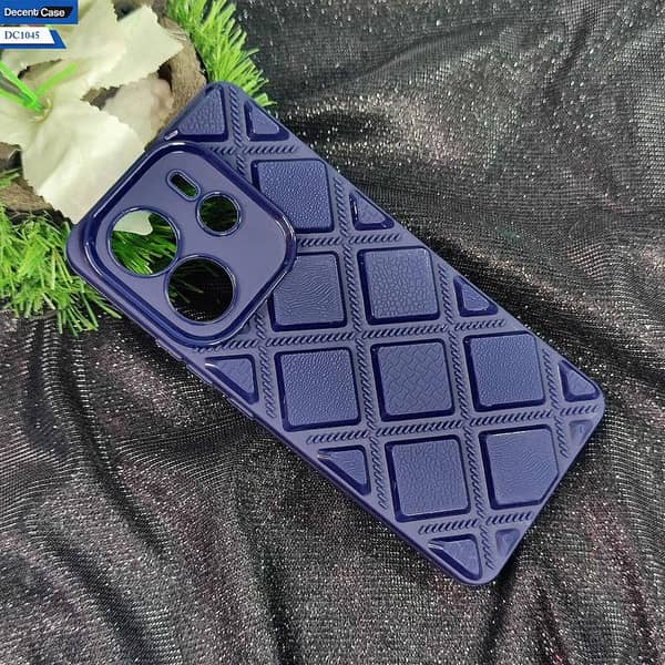 Blue Premium Quality 3D Phone Case for Redmi Note 14 with Camera Protection