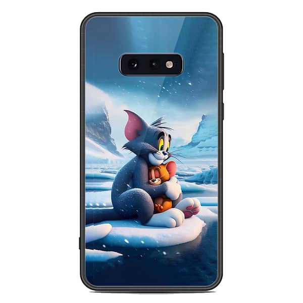 Samsung Galaxy S10e Premium Printed Glass Phone Case with Soft Border