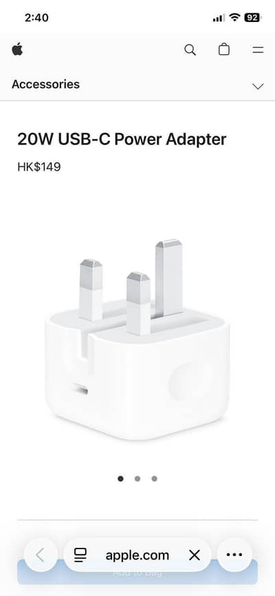 apple original adapter new condition