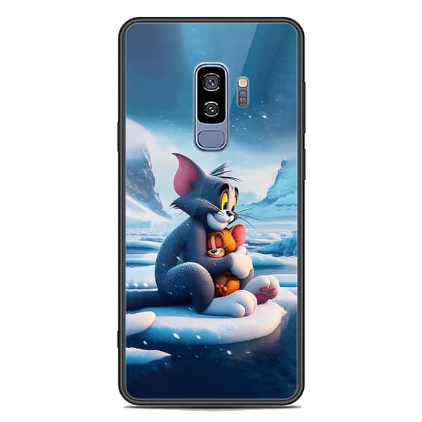 Samsung Galaxy S9 Plus Premium Printed Glass Phone Case with Soft Border